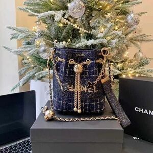 CLEARANCE Chanel Beautē Crossbody Bucket Make Up Gift Bag 2 Colors Available